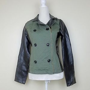 New Look London Moto Vegan Leather Jacket Sz Med